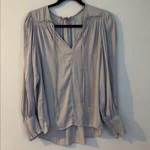 Philosophy Pleated Dove Gray Top